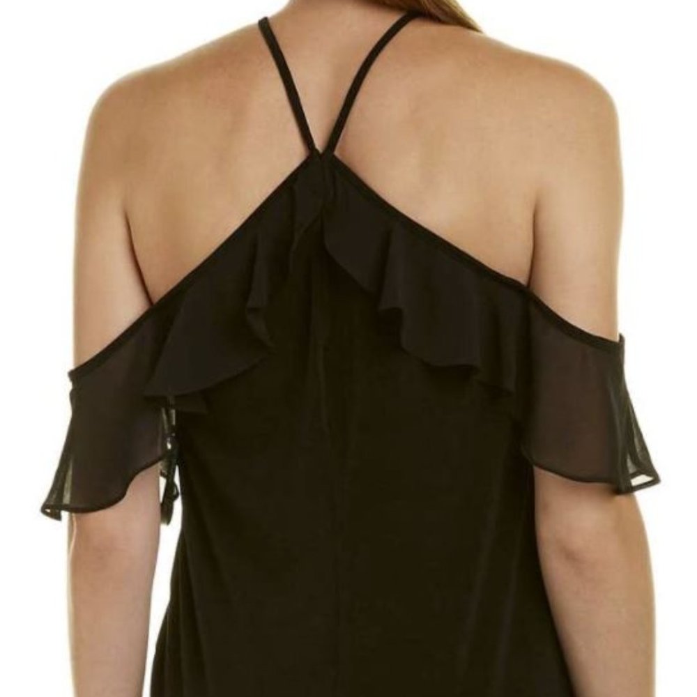 BCBGeneration Ruffle Off-Shoulder-Halter Top - Picture 2 of 4